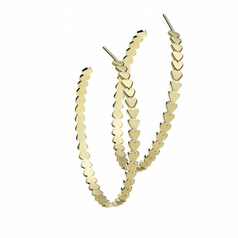 NEW JENNIFER ZEUNER women's drea hoops earrings in gold